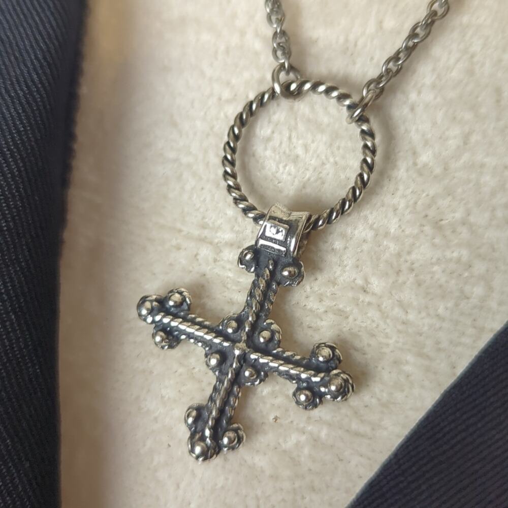Vintage Kopi Norway Sterling Silver Cross Necklace | 925 Religious Pendant